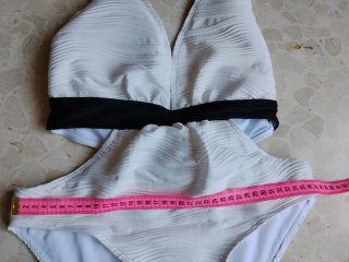 Bañador blanco y negro talla M
