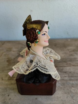 Busto Fallera Valencia Cerámica Vintage