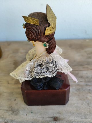 Busto Fallera Valencia Cerámica Vintage