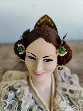 Busto Fallera Valencia Cerámica Vintage