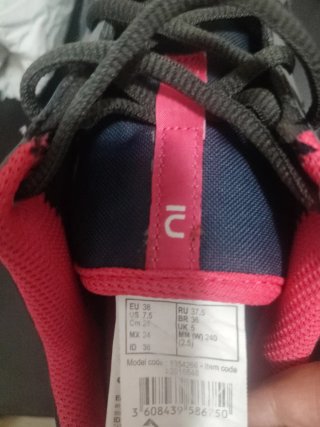 Zapatillas montaña Quechua Talla 38 Gris-Rosa