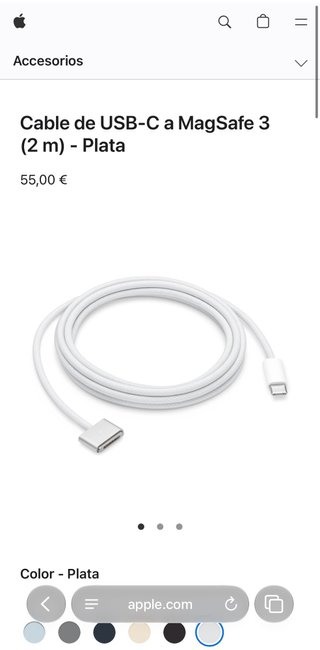 Cable MagSafe 3 para MacBook Air / Pro - Apple