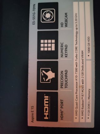Computer portatile Acer da 8 GB RAM/1 TB HDD
