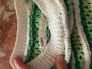 Jersey Crochet Rayas Verde Talla S