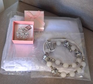 Conjunto Pashmina, Gargantilla y Anillo M&C