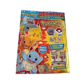 Revista Pokémon Megapack N°8 (Incluye 2 Sobres)