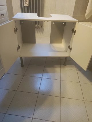 Mueble de baño lavabo Ikea Fullen blanco