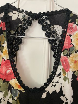 Vestido largo estampado espalda descubierta