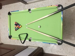 Mesa de billar y futbolín infantil