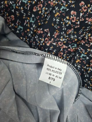 Falda larga plisada floral