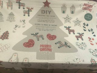 Panel Tela Árbol Navidad DIY Adornos