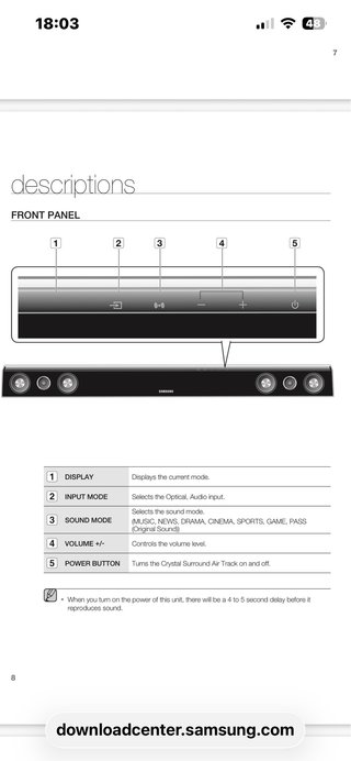 Barra de Sonido Samsung HW D350 Dolby