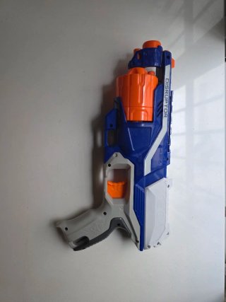 Pistola Nerf Disruptor Azul y Naranja