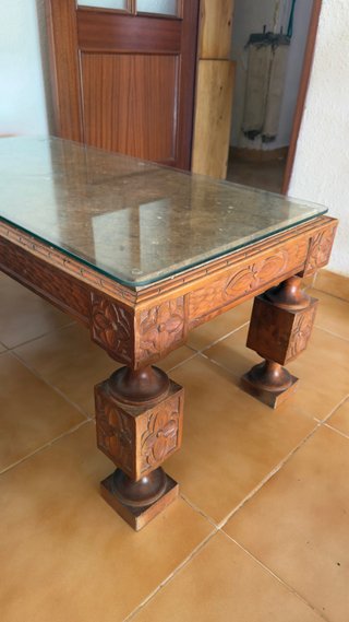 Mesa de centro madera y cristal