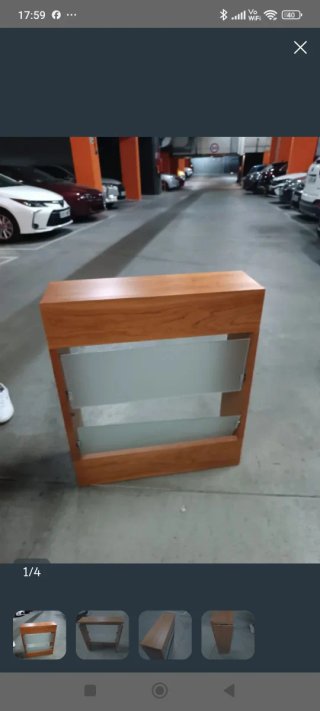 Cubre radiador madera 78x68x23cm cristal
