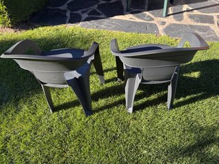 Sillas de jardín de plástico (2 unidades) nuevas