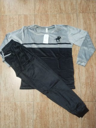 Pijama hombre gris y negro