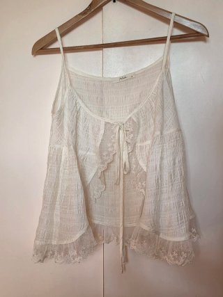 Conjunto boho/vintage top tirantes + blusa