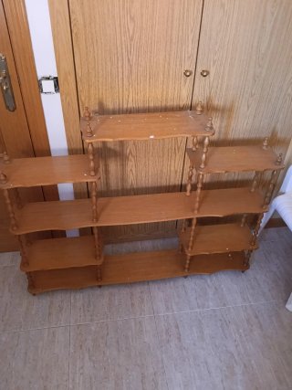 Estantería Rústica De Madera (o Librería Vintage)