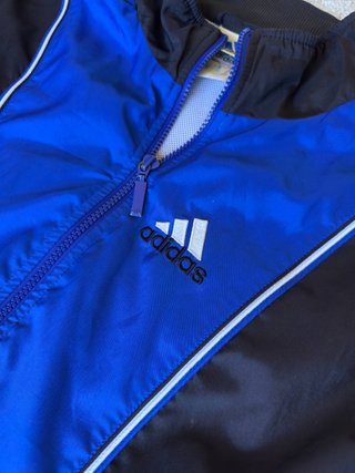 Chaqueta Adidas Trackjacket Vintage Y2K Azul Negra