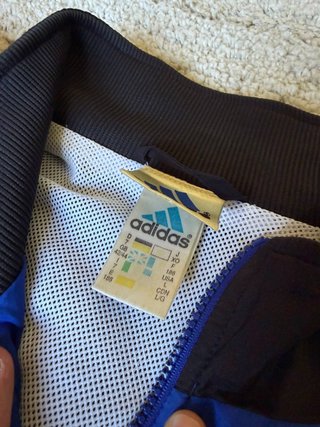 Chaqueta Adidas Trackjacket Vintage Y2K Azul Negra