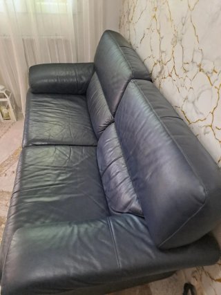 Sofá de Piel Negro