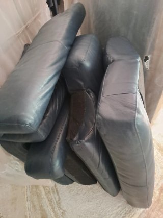 Sofá de Piel Negro