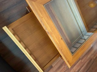 Mesa de centro madera y cristal