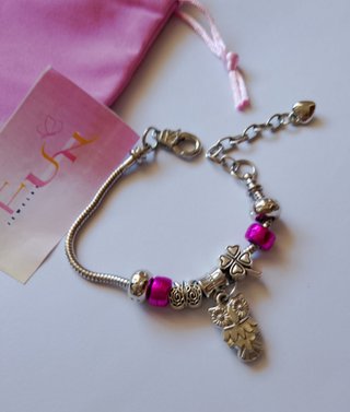 Pulsera Acero Inoxidable con Dijes