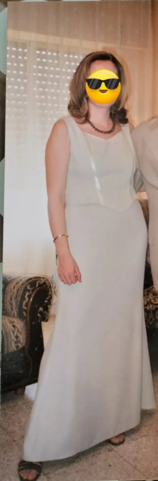 Vestido largo para eventos verde agua