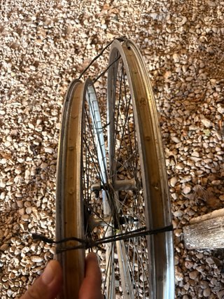 Ruedas de bicicleta con piñonera