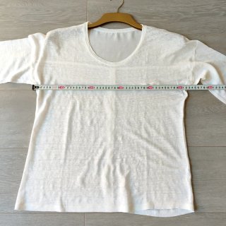 Camiseta blanca de manga 3/4