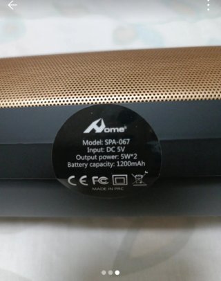 Altavoz Bluetooth Aome Dorado y Negro