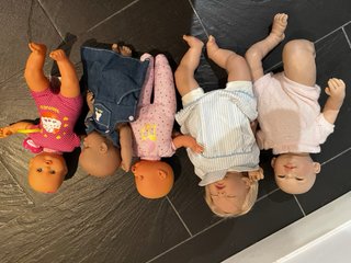 Lote de 4 muñecas bebé
