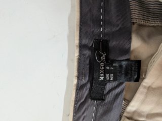 Pantalones Mango Talla 40 Beige