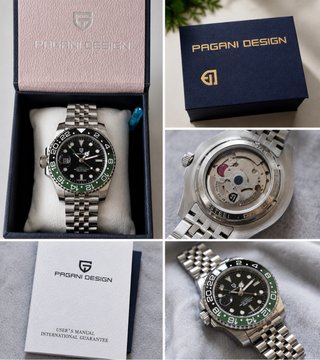 Reloj Pagani Design PD-1662 GMT Negro/Verde