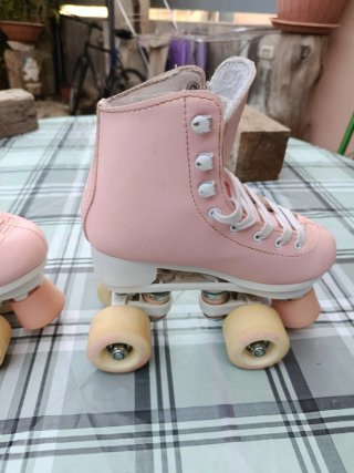Pattini a rotelle bimba rosa taglia 32