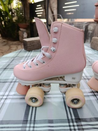Pattini a rotelle bimba rosa taglia 32