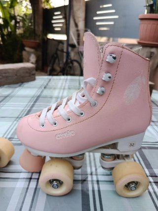 Pattini a rotelle bimba rosa taglia 32