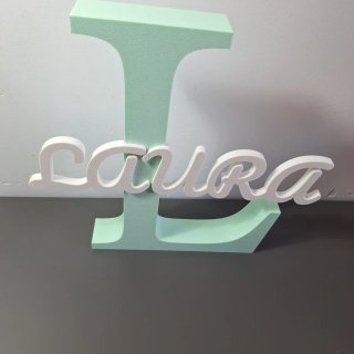 Letra Decorativa 3D L + Nombre  personalizable