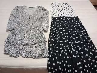 Lote 6 vestidos, mono corto y falda