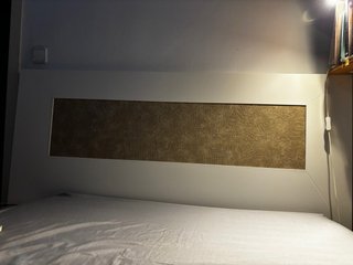 Cabecero Cama 150cm Madera Blanco y Piel