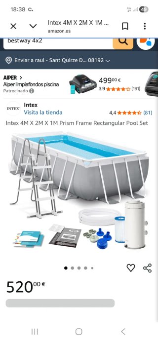 Piscina Bestway 4x2