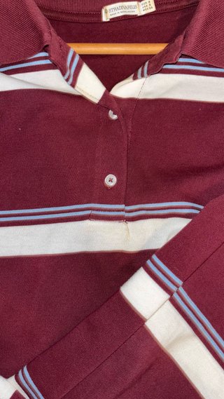 Polo manga larga Stradivarius burdeos Talla S