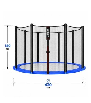 Arebos Cubierta borde + red cama elástica 430 cm