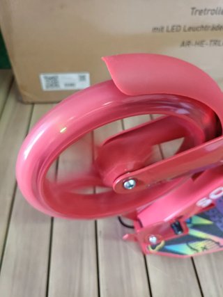 Arebos City Scooter Pedal Scooter Regulable, Rojo