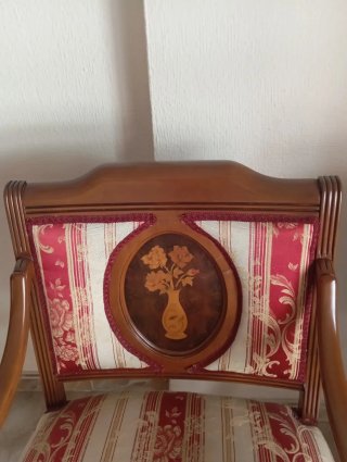 Pareja de sillones de madera maciza