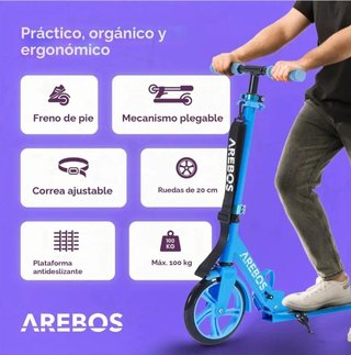 Patinete Arebos City Scooter Azul