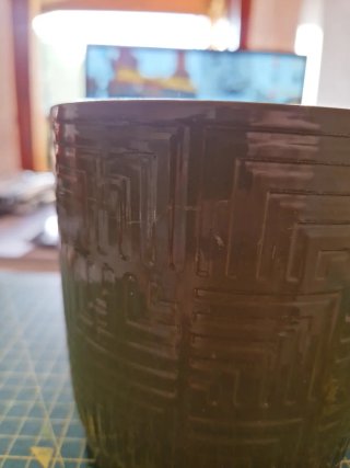 Vaso verde decorativo  h13 cm