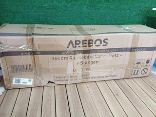 Arebos Cubre borde cama elástica + red 366 cm